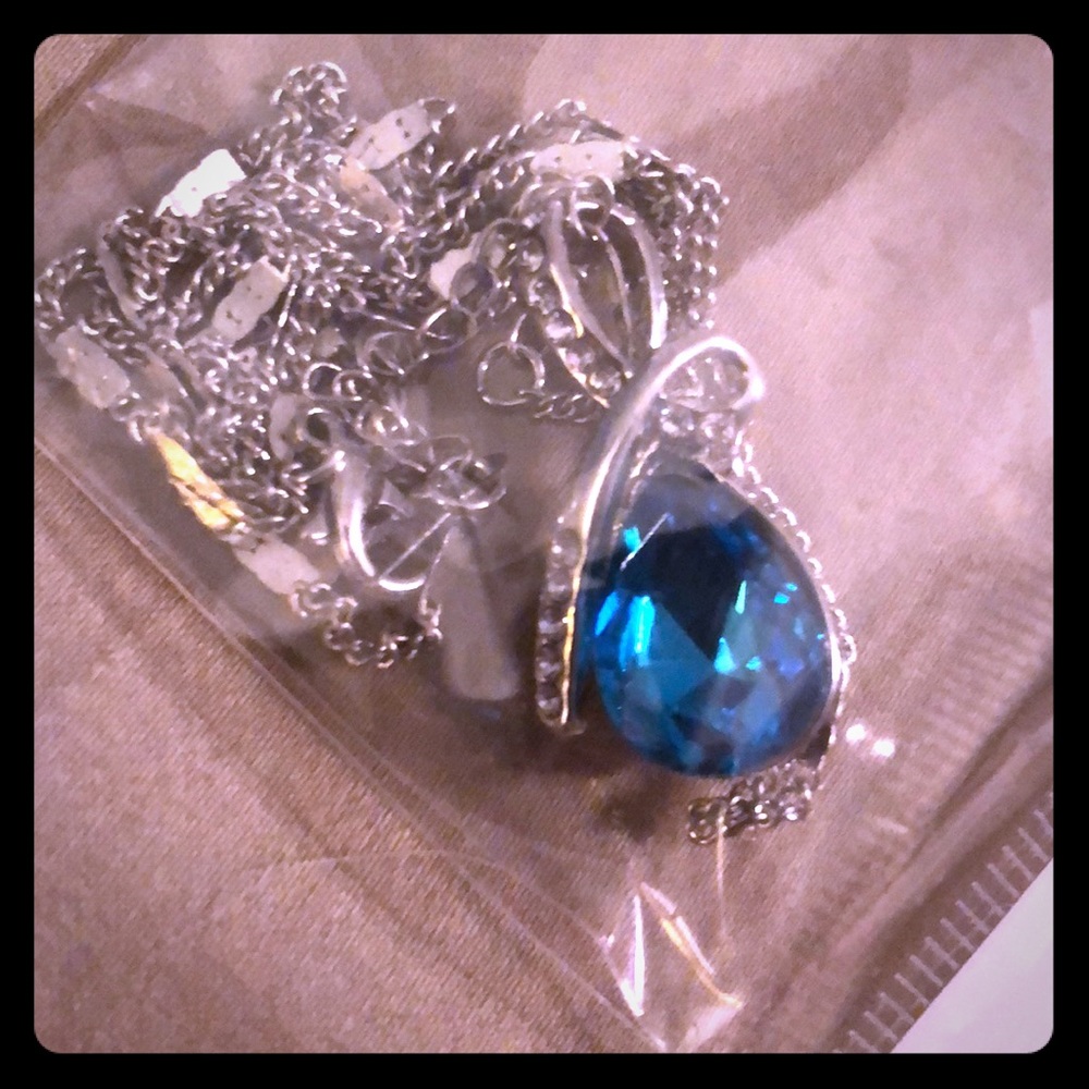 Blue topaz necklace